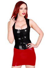 Load image into Gallery viewer, Latex Scoop Top - Fetish - Black (Small - Washed &amp; Shined)
