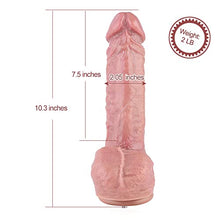 Load image into Gallery viewer, Hismith 10.3 Dual-Density Ultra Realistic Silicone Dildo, 7.5 Insertable Length with KlicLok System for Advanced User, L Size Yalman, High-end Series
