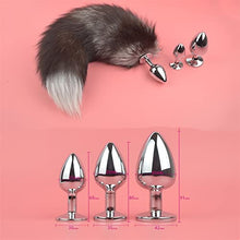 Load image into Gallery viewer, LSCZSLYH Anal Plug Fox Tail Cosplay Butt Plug Tail Adult for Woman Butt Plug for Couple Cosplay Accessories (Color : 1 M)
