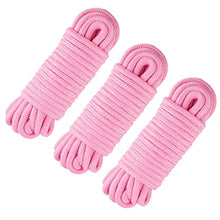 Load image into Gallery viewer, Sex Bondage Soft Rope Pink Cord 3Pcs 10M 33 Feet Cotton Rope Craft Rope Thick Cotton Cord Adult Games Restraints
