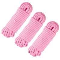 Sex Bondage Soft Rope Pink Cord 3Pcs 10M 33 Feet Cotton Rope Craft Rope Thick Cotton Cord Adult Games Restraints