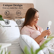 Load image into Gallery viewer, Sullmate Large Size Vibrators LCD Vibratorers for Woman, Quiet Strong Massager Gun, Handheld Womens Vibrating Massager, 10 Modes &amp; 4 Speeds, Vibrating for Her Pleasure Couples(White)
