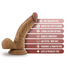 Load image into Gallery viewer, Blush Dr. Skin Realistic 6.5 Inch Long 1.5 Inch Thick Dildo with Suction Cup Base &amp; Balls Realistic Dildo Soft Real Feel Female Sex Toy Dildo for Beginners Women Men Couples Adult Sex Toy
