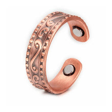 Load image into Gallery viewer, FUDSHTER Ring Magnetic Copper Rings for Women Vintage Open Cuff Adjustable Rings for Women Men Health Energy Ring Men Indian Jewelry
