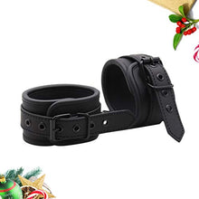 Load image into Gallery viewer, Healifty 1 Pair Ankle Cuffs Role Cuff Adjustable Soft Wrap-Around Leather Bondage
