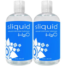 Load image into Gallery viewer, Sliquid H2O Water-Based Lube - Clear, Long-Lasting Gel, Natural Lube for Women/Men/Couples, Unscented, 8.5 Fl Oz (2 Pack)
