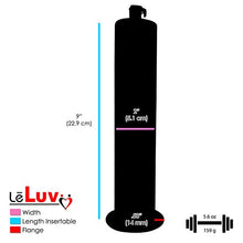 Load image into Gallery viewer, LeLuv Ultima Men&#39;s Vacuum Enhancement Pump Black with Gauge Handle 9 x 2 inch Diameter Wide Flange Untapered Cylinder
