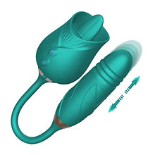 Load image into Gallery viewer, Rose Sex Toy Vibrator Sex Toys for Womans Handheld Waterproof Quiet Rechargeable Personal Massager for Women (Green)
