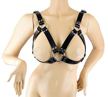 Load image into Gallery viewer, Axovus Female Leather Chest Harness Black
