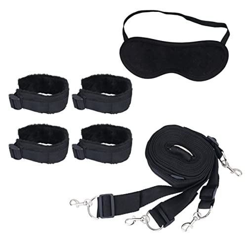 SOIMISS Adult Handcuff Bed Cuffs Leg Cuffs Bed Bondage Restraints Wrist and Ankle Restraints Soft Blindfolds for Women Lover Toy