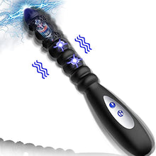 Load image into Gallery viewer, Electric Shock Anal Vibrator Prostate Stimulator 9 Beads Vibrating Anal Plug with 10 Powerful Vibrations 3 Electric Shock Pulse Modes, Anus Massager G-spot Anal Sex Toy for Men, Women
