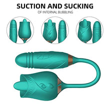 Load image into Gallery viewer, Rose Sex Toy Vibrator Sex Toys for Womans Handheld Waterproof Quiet Rechargeable Personal Massager for Women (Green)
