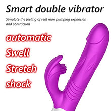 Load image into Gallery viewer, G Spot Rabbit Vibrator with Heating Function,Sex Toys for Clitoris,Waterproof Vibrator with 9 Powerful Vibrations Dual Motor Stimulator for Women or Couple Fun (Purple white9)
