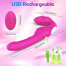 Load image into Gallery viewer, Vibrating Strapless Strap on Dildo Vibrator Sex Toys  Adorime Silicone Rechargeable Remote Control Female Clitoris Stimulate Adult Toy G-Spot Massager for Lesbian and Women
