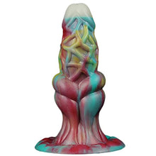 Load image into Gallery viewer, Realistic Alien Luminous Dildo, Mixed-Color Flexible Liquid Silicone Dildo with Strong Suction Cup G-Spot Toys Big Knot Thick Adult Sex Toy for Women
