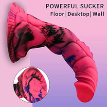 Load image into Gallery viewer, Realistic Monster Dildo for Women, 8.11 inch Shaped Anal Dildo with Strong Suction Cup, Huge Thick Dildo for Women, Liquid Silicone Dildo Anal Plug Prostate Massager Adult Sex Toy (Rose Black)
