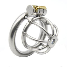 Load image into Gallery viewer, ifowip Stainless Steel Chastity Lock Chastity Device Penis Cage Adjustable Chastity Cage Penis Lock A282 (50mm/1.97 Inch)
