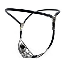 Load image into Gallery viewer, LESOYA Male Stainless Steel Adjustbale Silicone Chastity Belt Device Lockable Panties Secure Bondage Briefs with Cock Cage
