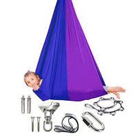 ZCXBHD Therapy Sensory Swing for Kids with 360 Swivel Hanger Healing & Relaxing Cuddle Sensory Swing for Kids and Adults with Autism, ADHD, Sensory Processing Disorder (Color : Purple/Blue, Size :