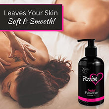 Load image into Gallery viewer, Passion Sensual Massage Oil for Couples  100% Natural Body Massage Oil for Date Night with Jojoba Oil  Relaxing Massage Oil for Massage Therapy - Perfect Glide &amp; Smooth Skin, Tropical Paradise Scent
