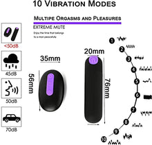 Load image into Gallery viewer, Remote Control Vibrator Bullet for Women Gift, 10 Vibrations Bullet Vibrator Wearable Panty Couple Vibrator, Rechargerable Vibrator with Remote Panty Vibrator Panties Adult Sex Toys G Spot Stimulator
