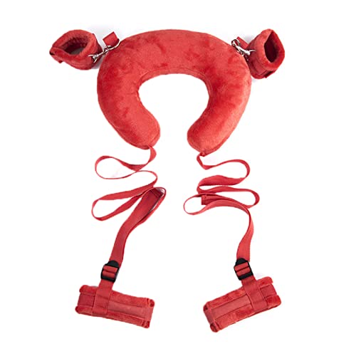 THAT NIGHT Adult Pillows Round Tied Hands Leggings Bondage Women Handcuffs Bondage Bundled Hands Toy ?Accessory Cosplay Red