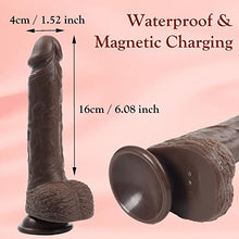 Load image into Gallery viewer, Black Thrusting Realistic Dildos Vibrator w/ 3 Thrusting &amp; 9 Vibration Heating 8&quot; Silicone Adult Sex Toys G-Spot Vibrating Penis Strong Suction Cup for Women &amp; Men
