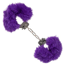 Load image into Gallery viewer, CalExotics Ultra Fluffy Furry Cuffs Handcuff Sex Key Holster Adults Law Enforcement Role Play BDSM Restraining - Purple - SE-2651-60-3
