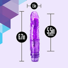 Load image into Gallery viewer, Blush The Little One - Small 6 3/4 Inch Vibrating Dildo - Flexishaft 2.0 Conforms to Your Body - Soft Body Safe - IPX7 Waterproof - Multispeed Vibrator - Sex Toy for Women - Clear Purple
