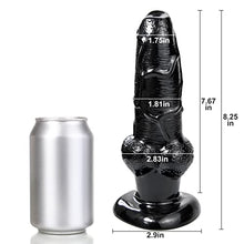 Load image into Gallery viewer, Sex Factory Realistic Dildo 8.25in Dog Penis for Men and Women Novelty Sex Toy Large Size Waterproof Adult Toy Cock Black
