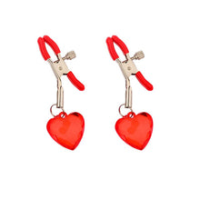 Load image into Gallery viewer, BKRS 1 Pair Nipple Clamps with Heart Ornaments, Decorative Nipple Jewelry for Daily Wearing or Couple Flirting, Nipple Clips for Women Pleasure (Pink)
