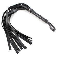 Load image into Gallery viewer, 18.5&quot; Black BDSM Whip, Spanking Whip for Sex Play, Bondage Paddle Adult Sex Flogger, Bondage Whip Adult Toy

