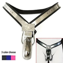 Load image into Gallery viewer, LESOYA Male Stainless Steel Chastity Belt Adjustable Curve Waist Belt Lockable Chastity Cage Penis Restraint Device

