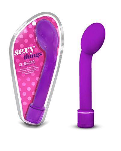 Petite Multi Speed Curved Tip Vibrator - Slim G Spot Stimulator - Waterproof - Sex Toy for Women - Sex Toy for Couples (Purple)