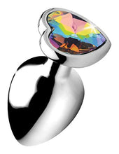 Load image into Gallery viewer, Rainbow Prism Heart Anal Plug - Large
