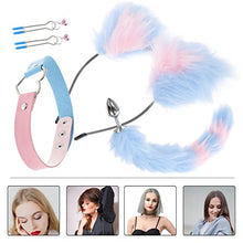 Load image into Gallery viewer, VALICLUD Roleplay Costume Fox Cosplay Set Fox Tail Plug Collar Fox Ears Headband Nipple Clips Role Play Games Accessories for Couple Lover Clothing Set
