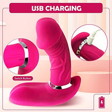 Load image into Gallery viewer, Wearable Clitoral G-spot Butterfly Vibrator, Wireless Remote Control Nipple Suction Cup Vibrator, 7 Powerful Vibrations, Rechargeable Adult Female Sex Toy Thrust Realistic Dildo
