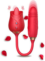 The Rose Sex Toy Vibrator for Women,3 in 1 Clitoris Vibrators G-Spot Stimulator for Couples and Lovers Pleasure,Magnetic Rechargeable Personal Wand Massager,Adult Sex Toys Games (Tongue Licking)09