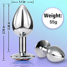 Load image into Gallery viewer, Anal Dildo Adult Sex Toys, Mini Dildos Anal Beads Sex Toys for Men and Women,Jeweled Anal Toys Adult Sex Toys,Sex Toys for Couples and Beginners,Steel Anal Dildo Adult Toys Colorful
