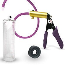 Load image into Gallery viewer, LeLuv Ultima Purple Premium Penis Pump with Ergonomic Grips and Silicone Hose w/TPR Sleeve - | 9&quot; x 2.50&quot; Diameter

