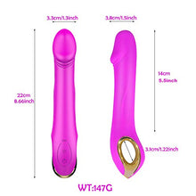 Load image into Gallery viewer, G Spot Dildo Vibrator Adult Sex Toys for Clitoris Anal Stimulation, Realistic Rechargeable Vibrator for Women and Couple with 10 Vibration Modes (Purple)
