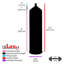 Load image into Gallery viewer, 2.25&quot; x 9&quot; Good EasyOp Black Bgrip Penis Pump Ball Grip with Clear Graduated Cylinder/Clear Collapse-Resistant Hose + 4X .31&quot; Constriction Rings
