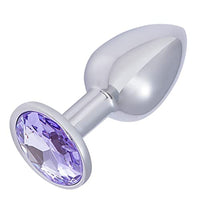 Hmxpls Small Anal Plug, Anal Toy Plug Beginner, Personal Sex Massager, Stainless Steel Butt Plug for Women Men Couples Lover, LightPurlpe