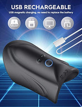 Load image into Gallery viewer, Male Masturbators, Hands-Free Male Masturbator Training Vibrator Massager, Glans Trainer Stimulator Adult Sex Toys for Men Vibrating Toy (Black)
