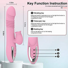 Load image into Gallery viewer, Stimulator for Women Adult Toy Vibrator Sucking Rose Sucker Telescopic Training Vibrate Sex Heating Silicone Rabbit Swing Tongue Vibration Solo Play Pleasure Toys Vibes Massager
