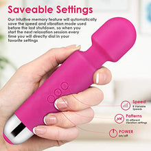 Load image into Gallery viewer, Personal Wand Massager - 8 Powerful Speeds and 20 Vibration Modes Mini Cordless Wand Massager for Women, Relief Relax Muscles (Foot &amp; Neck &amp; Back)
