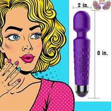 Load image into Gallery viewer, AGLAGAN Personal Powerful Mini Wand Massager with 20 Vibration Modes 8 Speeds for Women/Man Relax Massage Body Neck Foot Waterproof Quiet USB Rechargeable Cordless
