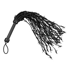 Load image into Gallery viewer, Genuine Real Leather Flogger, Barb Wire Cat of Nine Tails, Bull Whip, Leather Ass Whip, Premium Quality Braided, 30&quot; for Your Dungeon
