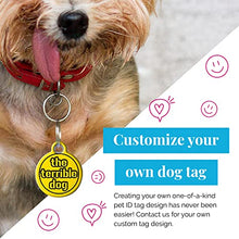 Load image into Gallery viewer, Dog Tag Art Pina Colada Personalized Pet ID Tag for Dogs and Cats, Silent Polymer Coated Pineapple Nametag with Customized Identification Informaion, Large 1.25&quot; Diameter
