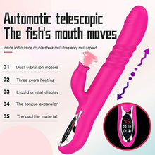 Load image into Gallery viewer, Vibrating Vibrator Clitorals Sucking Toys Heating Telescopic Toy Rose for Women Swing Wand Dildo Stimulator Adult Sex Training Soft Rabbit Strong Suction Couples Cup Patterns
